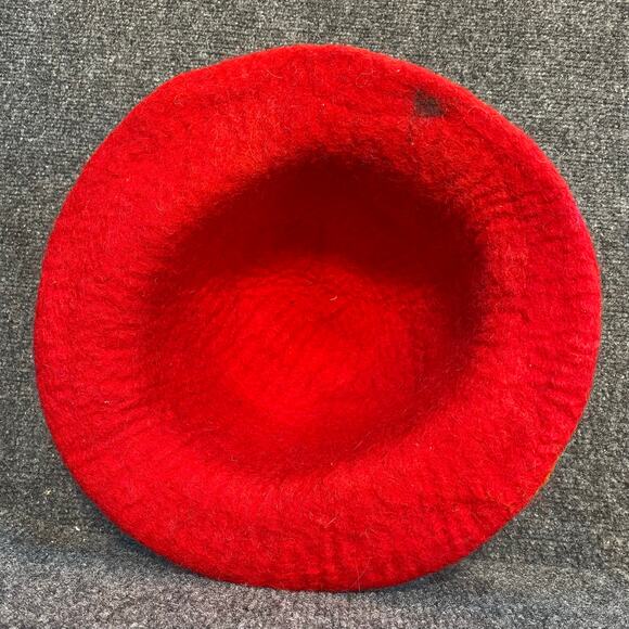 Handmade Colorful Tie Dye Merino Wool Felted Sauna Cap Bucket Hat One of a Kind main image 4